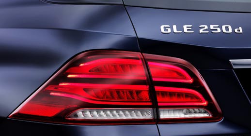 Mercedes-Benz GLE-class baglygter opgradering